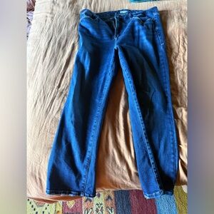 Good American Deep Blue Straight Leg Jeans